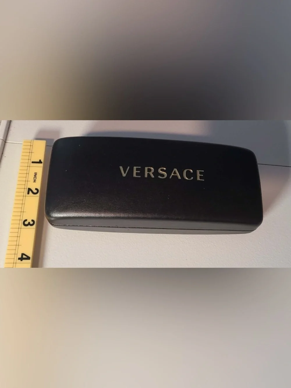 Versace Black Sunglasses Case with Gold Logo